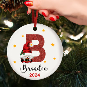 Personalized Gift Alphabet and Name Ceramic Ornament, Christmas Gift Idea HO82 891737