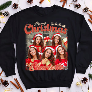 Custom Human Face Photo Merry Christmas Sweatshirt TH10 892021