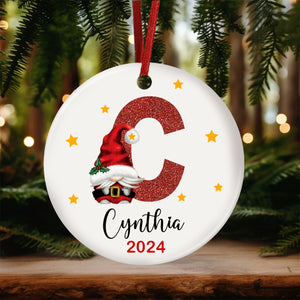 Personalized Gift Alphabet and Name Ceramic Ornament, Christmas Gift Idea HO82 891737