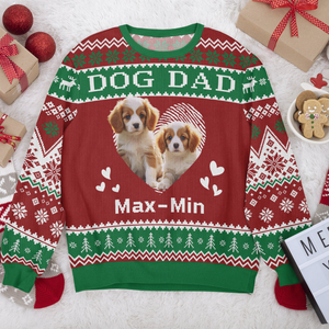 Custom Photo Dog Mom Cat Mom Dog Dad Cat Dad All-Over-Print Ugly Sweater HO82 893110