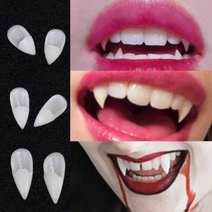 GeckoCustom 1 Pairs Halloween Teeth Fangs Dentures Props Party Costume DIY Cosplay  Horror 5g Glue Friends Gifts Cosplay Witch False Fangs