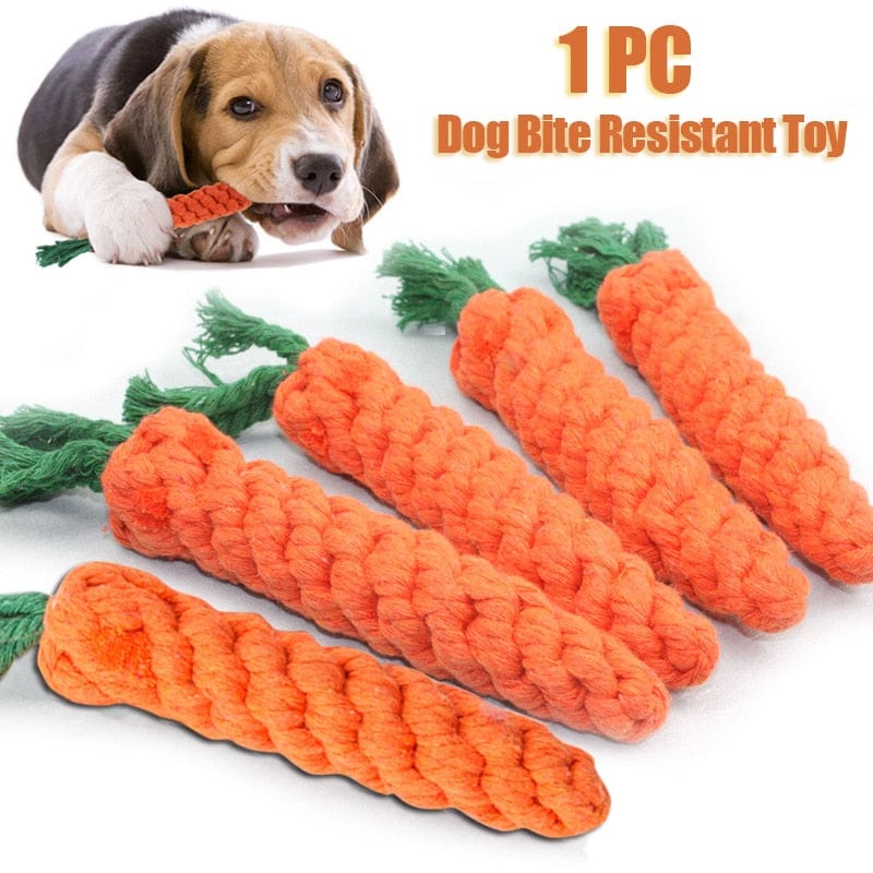 GeckoCustom 1pc Pet Dog Toys Cartoon Animal Dog Chew Toys Durable Braided Bite Resistant Puppy Molar Cleaning Teeth Cotton Rope Toy