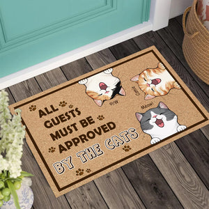 GeckoCustom All Guests Must Be Approved For Cat Lovers Doormat N304 889384