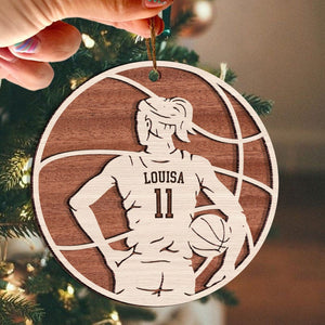 GeckoCustom Basketball Male and Female Layer Wood Ornament Personalized Gift HO82 893132