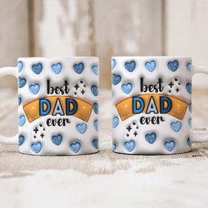 GeckoCustom Best Dad Ever Father's Day 3DInflated Mug DM01 890913