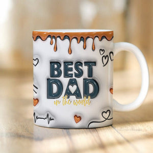 GeckoCustom Best Dad In The World Father's Day 3D Mug Personalized Gift TH10 890939