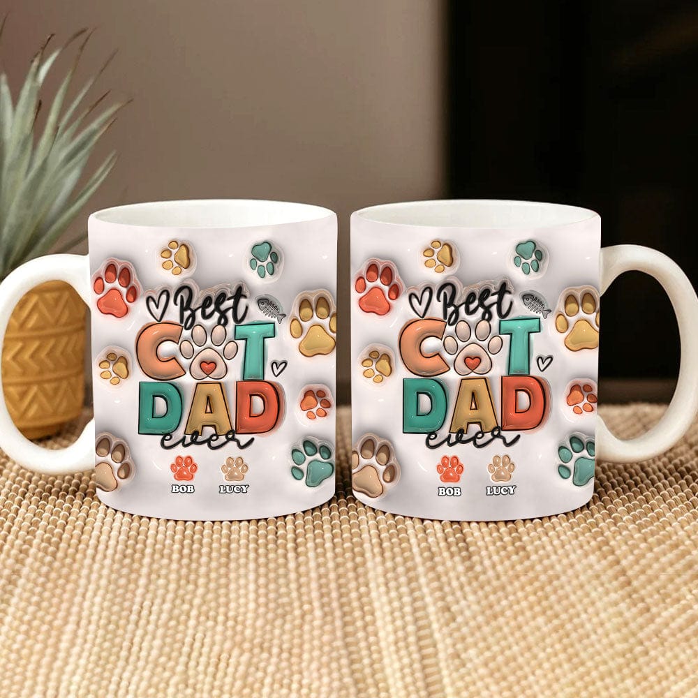 GeckoCustom Best Dog Cat Fur Mom Dad Ever Pet Mug Personalized Gift TA29 890044