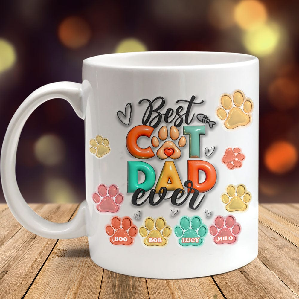 GeckoCustom Best Dog Cat Mom Dad Ever With 3D Inflated Pet Mug Personalized Gift TA29 890028