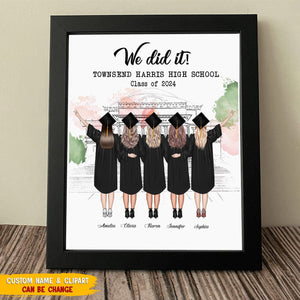 GeckoCustom Best Friend Graduation Gift - We did it! Picture Frame N304 HN590