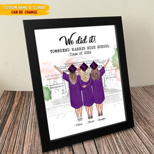 GeckoCustom Best Friend Graduation Gift - We did it! Picture Frame N304 HN590