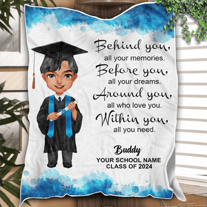 GeckoCustom Chibi Graduation Blanket HN590