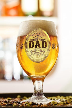 GeckoCustom ® Christmas Gifts for Dad Personalized Beer Glass Birthday Gifts for Dad Gifts from Daughter Birthday Gifts for Dad from Son Dad Glasses Best Dad Gifts for Christmas Gifts for Men