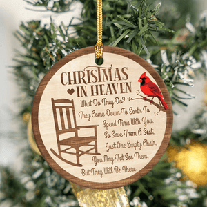 GeckoCustom Christmas In Heaven Ceramic Ornament Personalized Gift 890045