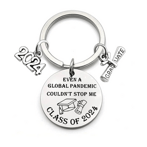 GeckoCustom Class Of 2024 Graduation Metal Keychain T286 HN590