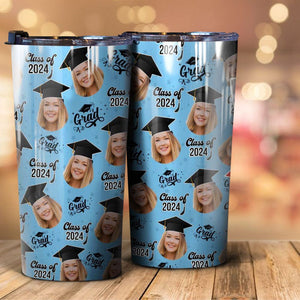 GeckoCustom Class Of 2024 Graduation Tumbler, Custom Face Tumbler HN590 20 oz