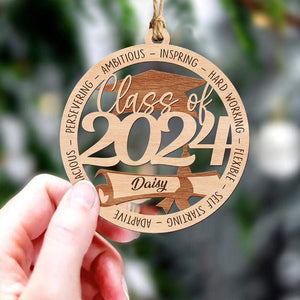 GeckoCustom Class Of 2024 Layered Wood Ornament HN590, Gift For Graduation