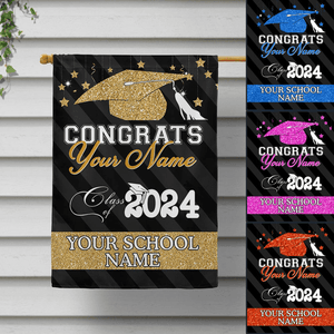 GeckoCustom Congrats Class of 2024 Garden Flag, Graduation Gift, Senior Gift 889871