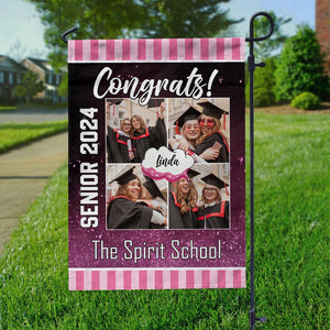 GeckoCustom Congrats Graduation Garden Flag, Senior Flag 888897