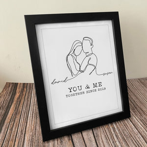 GeckoCustom Couples Anniversary For Wife Husband Girlfriend Boyfriend Picture Frame Personalized Gift TA29 890062 8"x10"