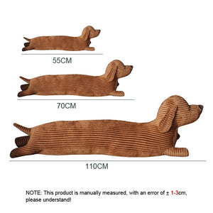 GeckoCustom Cushion Lovers Brown Cute British Short-legged Dachshund Dog Pillow Cushion Sofa Decoration New Year Gift Plush doll