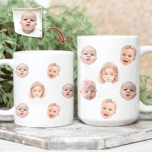 GeckoCustom Custom Baby Face Photo Family Mug TA29 890579