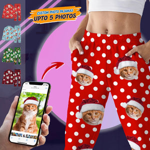 GeckoCustom Custom Dog Cat Photo Christmas Cat Pajamas TA29 888665