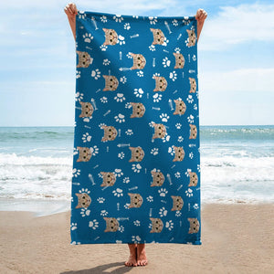 GeckoCustom Custom Cat Photo With Icon Decoration Beach Towel TA29 888916 30"x60"