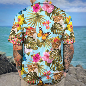 GeckoCustom Custom Cat Photo With Tropical Hawaii Shirt N304 890657