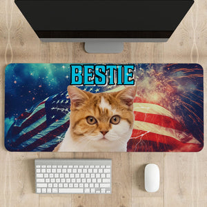 GeckoCustom Custom Cat Portrait Photo With Retro Style Mousepad NA29 889628