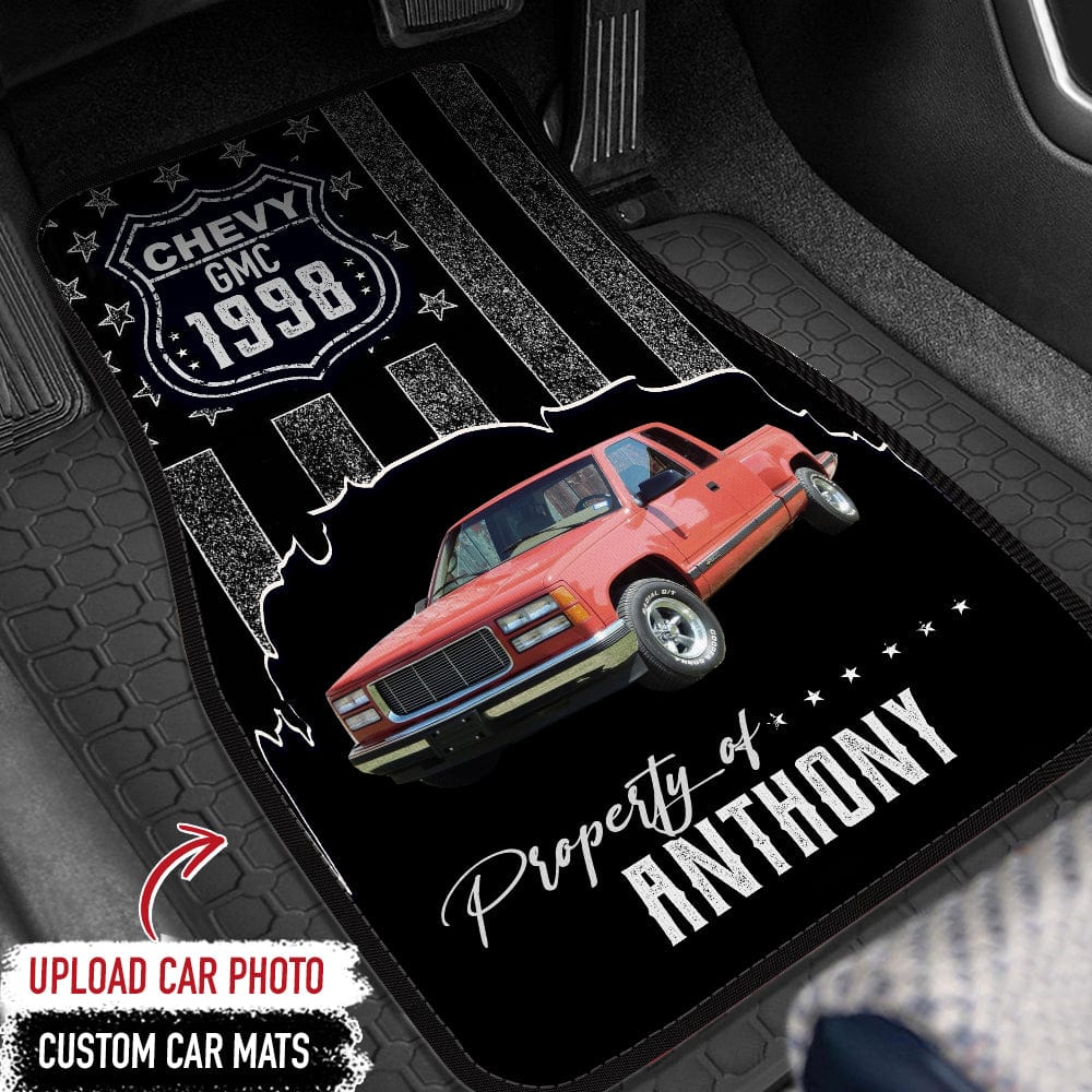 GeckoCustom Custom Classic Car Photo USA Flag Doormat NA29 889859