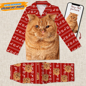 GeckoCustom Custom Dog Cat Photo With Christmas Accesories Pajamas NA29 888727