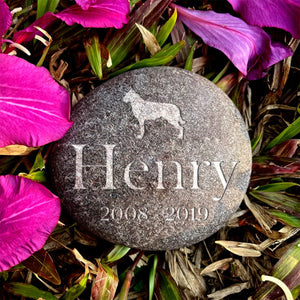 GeckoCustom Custom Dog Cherish Your Beloved Pet's Memory Memorial Engraved Stone HO82 893076