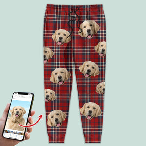 GeckoCustom Custom Dog Photo And Pattern For Chirtsmas Sweatpants NA29 888742