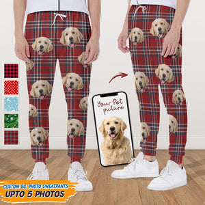 GeckoCustom Custom Dog Photo And Pattern For Chirtsmas Sweatpants NA29 888742