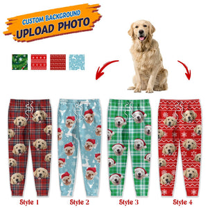 GeckoCustom Custom Dog Photo And Pattern For Chirtsmas Sweatpants NA29 888742