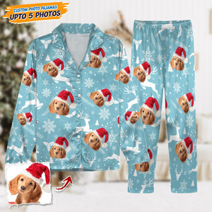 GeckoCustom Custom Dog Photo Christmas Pajamas TA29 888664