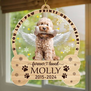 GeckoCustom Custom Dog Photo Ornament Personalized Forever Loved Angel Wings For Dog Lovers - Best Christmas Gift Idea HO82 891731