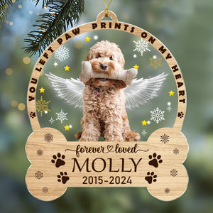 GeckoCustom Custom Dog Photo Ornament Personalized Forever Loved Angel Wings For Dog Lovers - Best Christmas Gift Idea HO82 891731