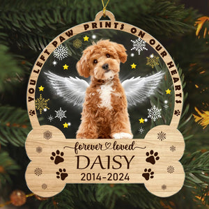 GeckoCustom Custom Dog Photo Ornament Personalized Forever Loved Angel Wings For Dog Lovers - Best Christmas Gift Idea HO82 891731