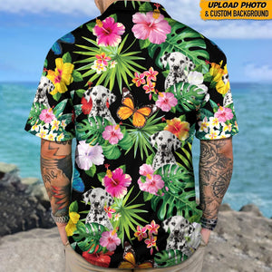 GeckoCustom Custom Dog Photo Tropical Hawaii Shirt TA29 888931