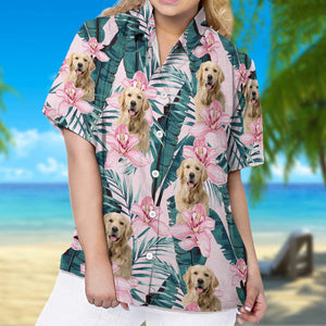 GeckoCustom Custom Dog Photo Women's Hawaii Shirt N304 888933