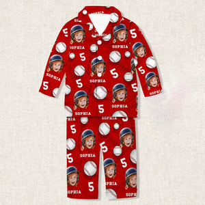 GeckoCustom Custom Face Photo And Name Baseball Pajamas TA29 888779