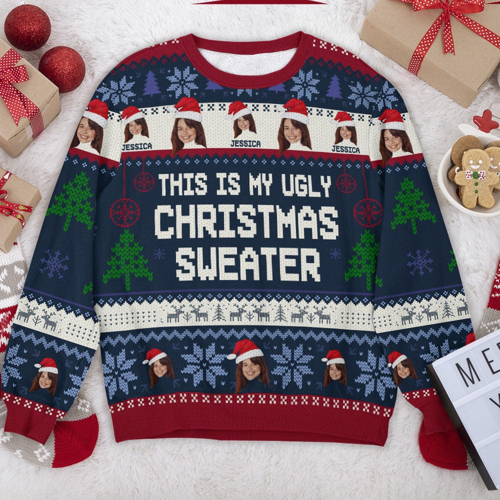 GeckoCustom Custom Face Photo This Is My Ugly Christmas Sweater N304 889917