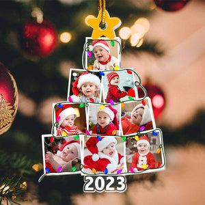 GeckoCustom Custom Family Photo Christmas Tree Acrylic Ornament N304 890101