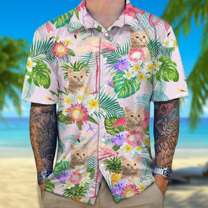 GeckoCustom Custom Funny Cat Photo Aloha Hawaii Shirt N304 890248