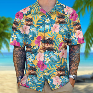 GeckoCustom Custom Funny Photo Cat Hawaii Shirt For Cat Lover TA29 889541