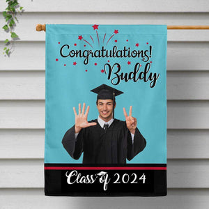 GeckoCustom Custom Garden Flag Graduation, Graduation Party decor, HN590