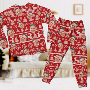 GeckoCustom Custom Human Face Christmas Matching Pajamas Set N304 889860