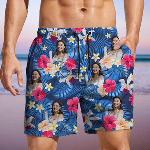 GeckoCustom Custom Human Photo Summer Tropical Beach Short For Men N304 890456