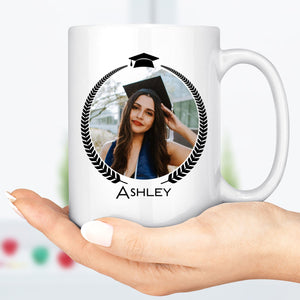 GeckoCustom Custom Map Photo Graduation Gift Personalized Graduation Senior Coffee Mug C598